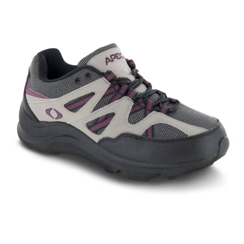 NEW APEX women's sierra train runner hiking shoes in grey/purple
